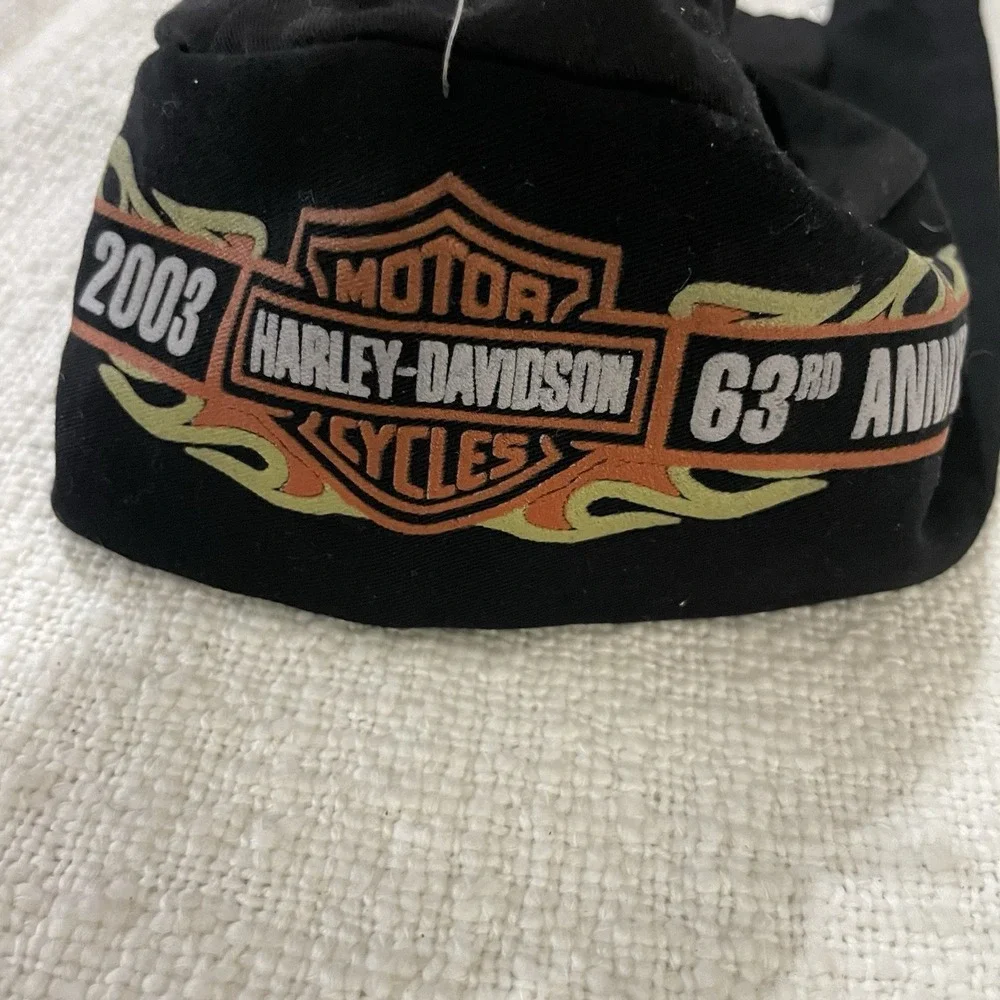 HARLEY DAVIDSON LOGO PRINT Bandanna Men's Sturgis Tie Back South Dakota 2003 NEW